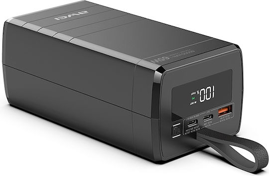 Awei P171K Power Bank 60000mAh 65W with USB-A Port and 2 USB-C Ports Black view 2