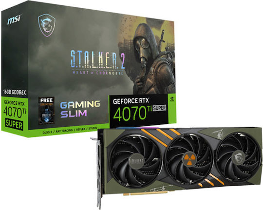 MSI GeForce RTX 4070 Ti Super 16GB GDDR6X Slim Stalker 2 Edition Graphics Card