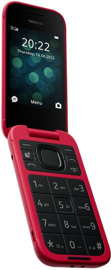 Nokia 2660 Flip Dual SIM (48MB/128MB) Mobile with Buttons (English Menu) Red view 5