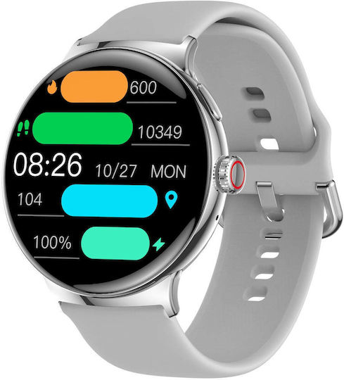 LinWear La99 Aluminium Smartwatch with Heart Rate Monitor (Silver)