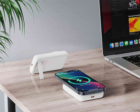 XO PR264 MagSafe Power Bank 10000mAh 20W with USB-C Port White view 4