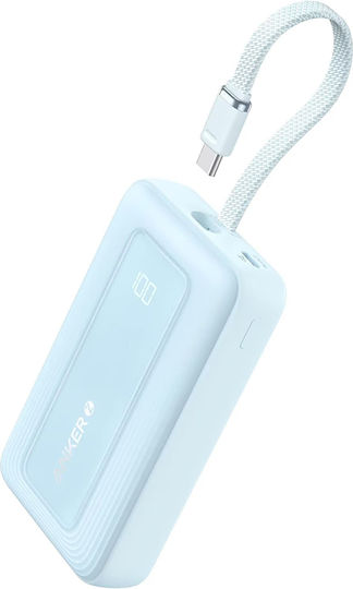 Anker Zolo A1689031 Power Bank 20000mAh 30W with USB-A Port and USB-C Port Light Blue