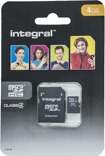 Integral microSDHC 4GB Class 4 with Adapter view 2