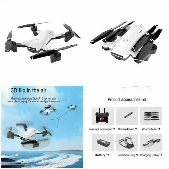 YSY Phip P10 Drone Mini with 4K Camera and Controller White view 2