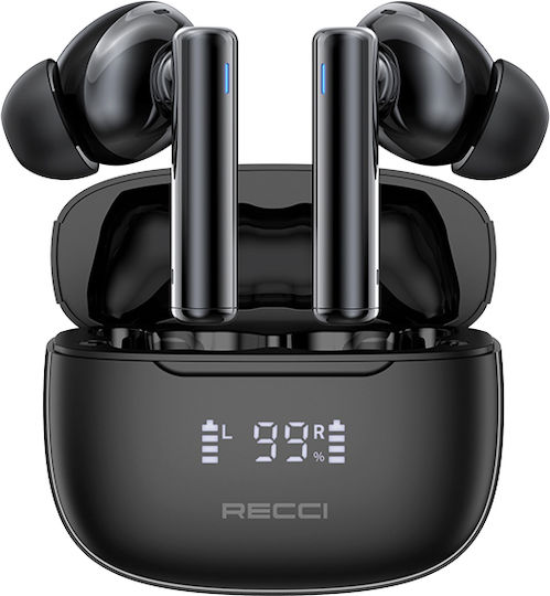 Recci Warrior TWS In-ear Bluetooth Handsfree Earphones with Charging Case Black view 1