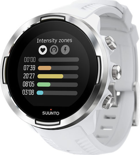Suunto 9 Baro Stainless Steel 50mm Waterproof Smartwatch with Heart Rate Monitor (White) view 5