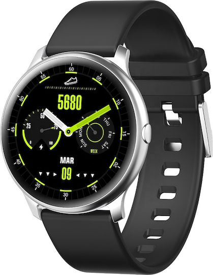 KW13 Smartwatch with Heart Rate Monitor (Black / White)