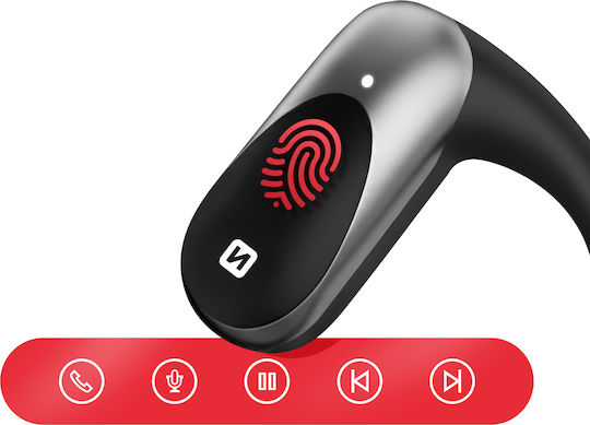 Swissten Run Open Ear Bluetooth Handsfree Headphones With Sweat Resistance And Charging Case Black view 3