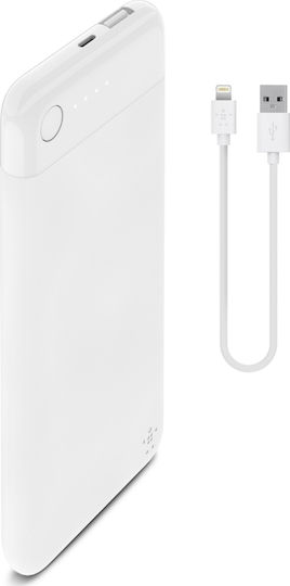 Belkin Boost Charge with Lightning Connector + Lightning Cable Power Bank 5000mAh with USB-A Port White view 1