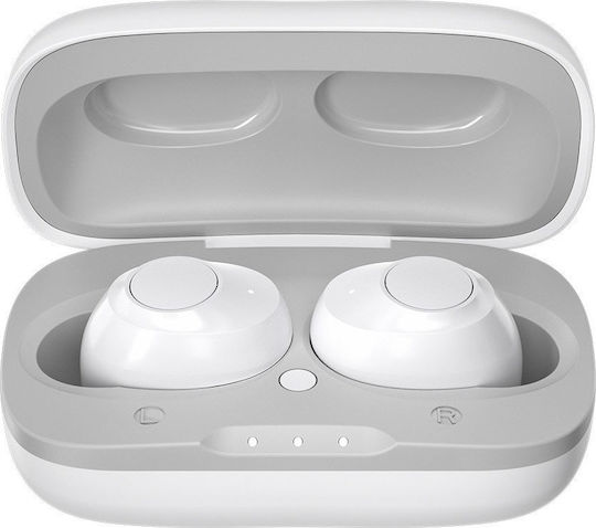 WK V21 In-ear Bluetooth Handsfree Earphones with Charging Case White view 1