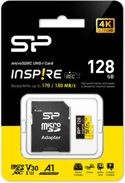 Silicon Power microSDXC 128GB U3 V30 A1 UHS-I 170MB/s with Adapter view 3