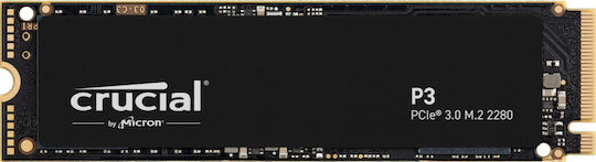 Crucial P3 SSD 1TB M.2 Type with PCI Express 3.0 Connection CT1000P3SSD8