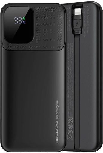 Recci RPB-P67 Power Bank 10000mAh 22.5W Black view 1