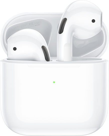 Borofone BW34 Earbud Bluetooth Handsfree Earphones with Charging Case White view 1