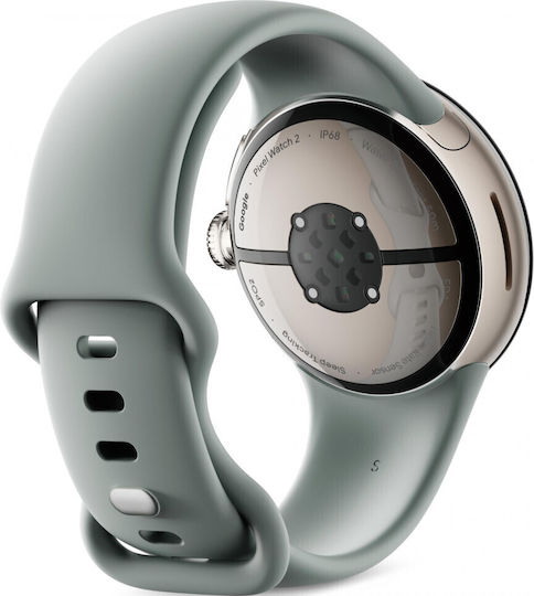 Google Pixel Watch 2 Aluminium with Heart Rate Monitor (Champagne Gold / Hazel Active Band) view 4