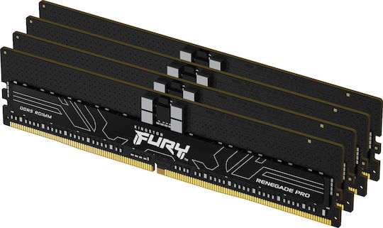 Kingston Fury Renegade Pro DDR5 128GB RAM with 4x32GB Modules and Speed 6400 for Desktop KF564R32RBE2K4-128
