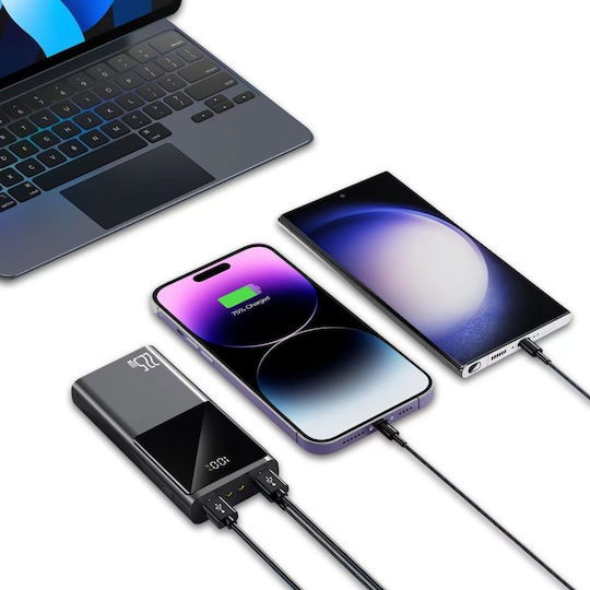 Tech-Protect PB13 Power Bank 20000mAh 22.5W with 2 USB-A Ports and USB-C Port Power Delivery / Quick Charge 3.0 Gray view 4