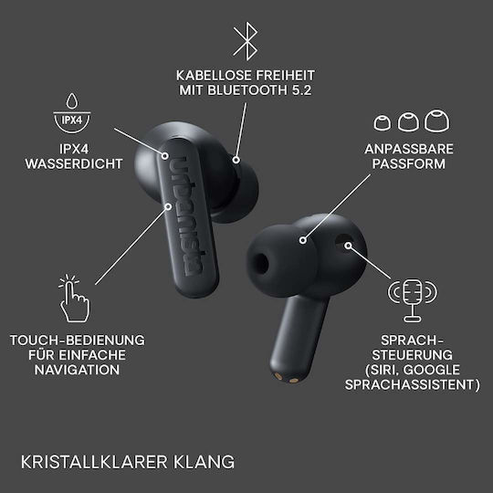 Urbanista Atlanta In-ear Bluetooth Handsfree Earphones with Sweat Resistance and Charging Case Scarlet Red view 5
