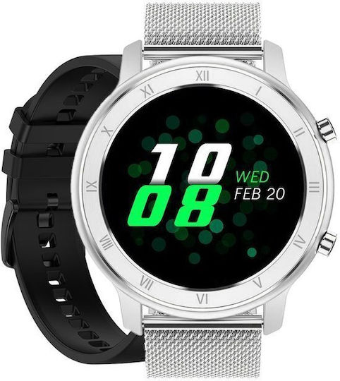 Pacific 17-3 Smartwatch with Heart Rate Monitor (Silver) view 1
