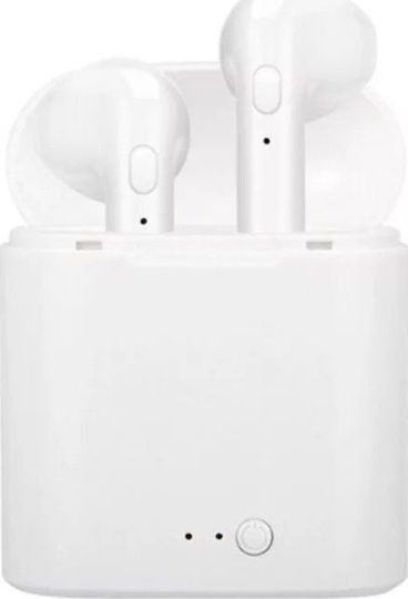 i9X Earbud Bluetooth Handsfree Earphones with Charging Case White view 1