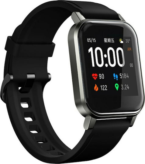Haylou LS02 48mm Waterproof Smartwatch with Heart Rate Monitor (Black) view 2