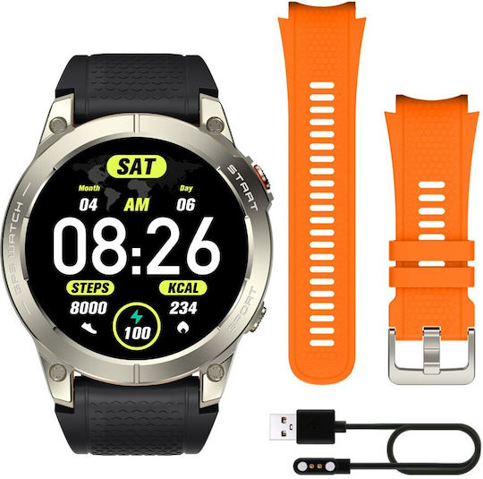 Manta Activ X Smartwatch with Heart Rate Monitor (Silver) view 4