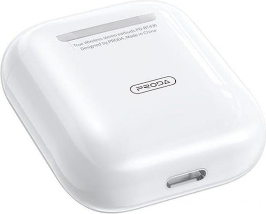 Proda PD-BT220 Earbud Bluetooth Handsfree Earphones White view 2