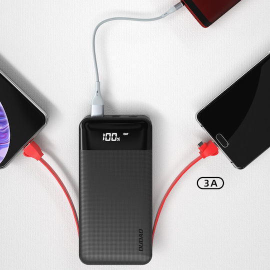 Dudao K1A Power Bank 10000mAh with USB-A Port and USB-C Port White view 3