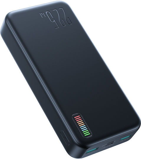 Joyroom Dazzling Series QP195 Power Bank 20000mAh 22.5W with 2 USB-A Ports and USB-C Port Black