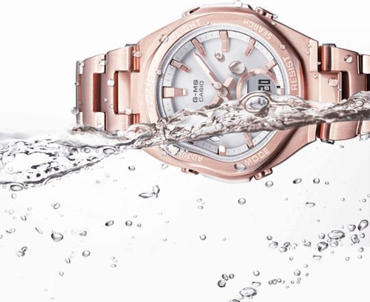 Casio MSG-B100DG-4AER Stainless Steel 47mm Waterproof Smartwatch (Rose Gold) view 3