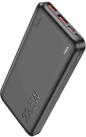 Hoco J101A Astute Power Bank 10000mAh 22.5W with 2 USB-A Ports and USB-C Port Power Delivery / Quick Charge 3.0 Black view 2