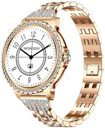 Kingwear I70 Stainless Steel Smartwatch with SIM and Heart Rate Monitor (Gold) view 3