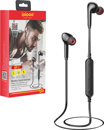 Ipipoo AP-7 In-ear Bluetooth Handsfree Earphones with Sweat Resistance Black view 3