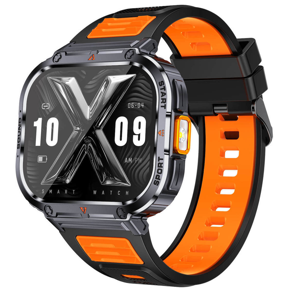 Microwear NX23 Smartwatch with Heart Rate Monitor (Orange)