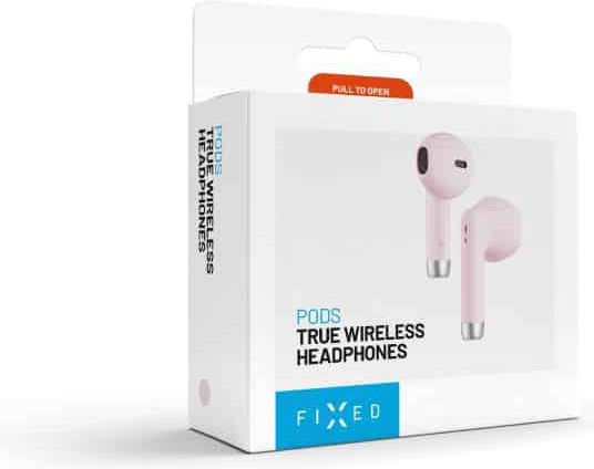 Fixed In-ear Bluetooth Handsfree Earphones with Charging Case Pink view 2