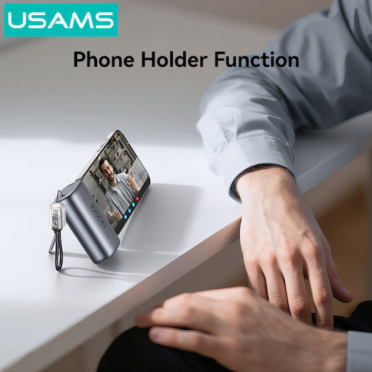 Usams PB82 Power Bank 10000mAh 20W Power Delivery Gray view 5
