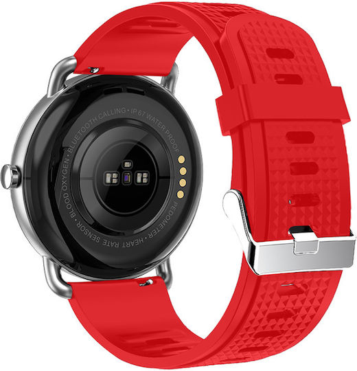 DAS.4 SG65 Smartwatch with Heart Rate Monitor (Black/Red) view 2