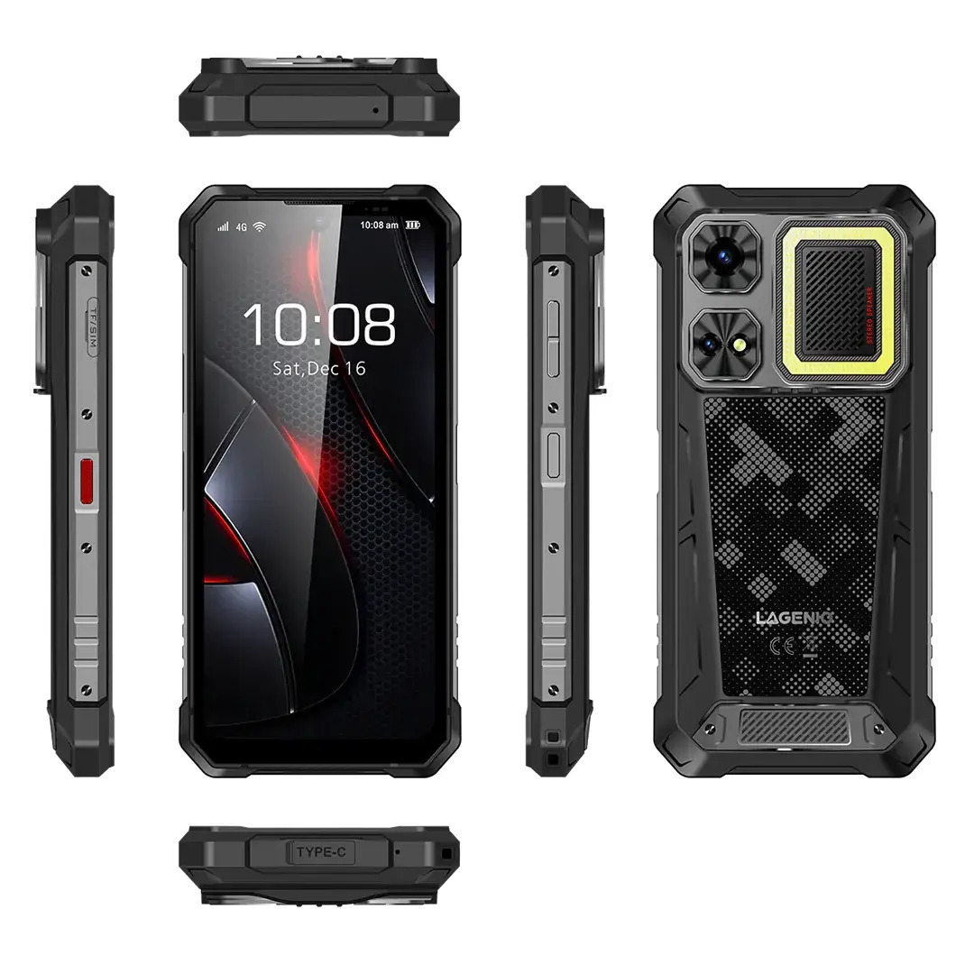 Lagenio Rhino 1 Pro 8/256GB Rugged Smartphone Black view 5