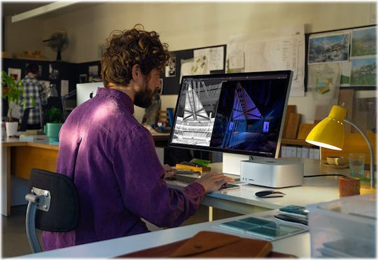 Apple Studio Display Monitor 27" 5120x2880 Standard Glass Stand with Height and Tilt Adjustment view 4