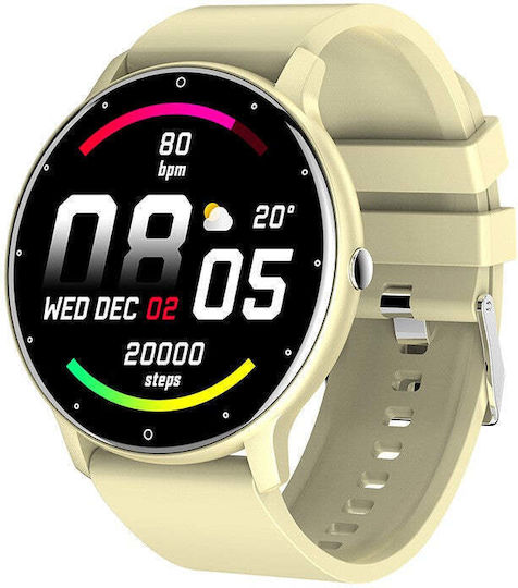 ZL02D Aluminium 45mm Smartwatch with Heart Rate Monitor (Yellow) view 4
