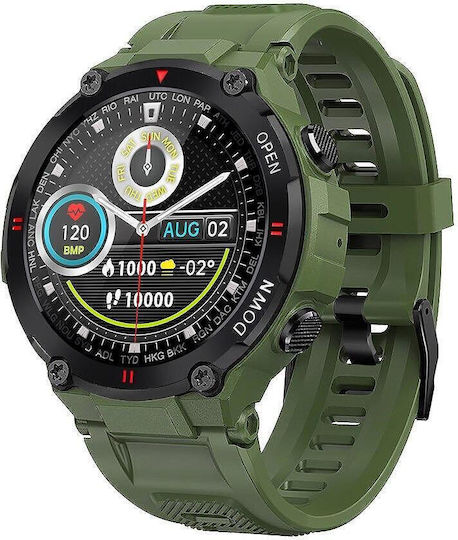 Smart Watch Nubi K22 Multi Sport Mode Heart Rate Calories Blood Pressure Bluetooth Calls Ip67 Waterproof Green view 1
