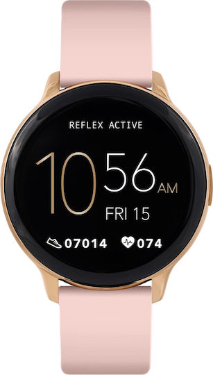Reflex Active Series 14 45mm Waterproof Smartwatch with Heart Rate Monitor (Pink)