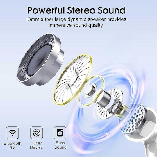 Csasan J90 Pro In-ear Bluetooth Handsfree Earphones with Sweat Resistance and Charging Case White vista 2