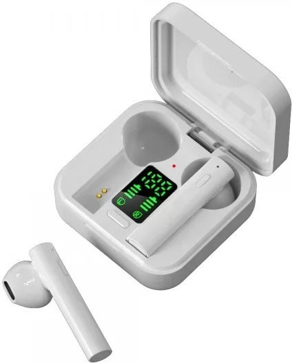 Air 6 Pro Earbud Bluetooth Handsfree Earphones with Charging Case White view 1