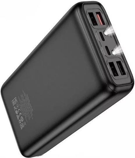 Hoco DB81 Power Bank 30000mAh 65W with 4 USB-A Ports Power Delivery Black vue 3