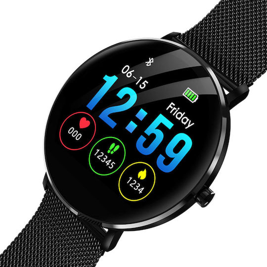 DAS.4 SL14 Stainless Steel 40mm Smartwatch (Black/Mesh) view 4