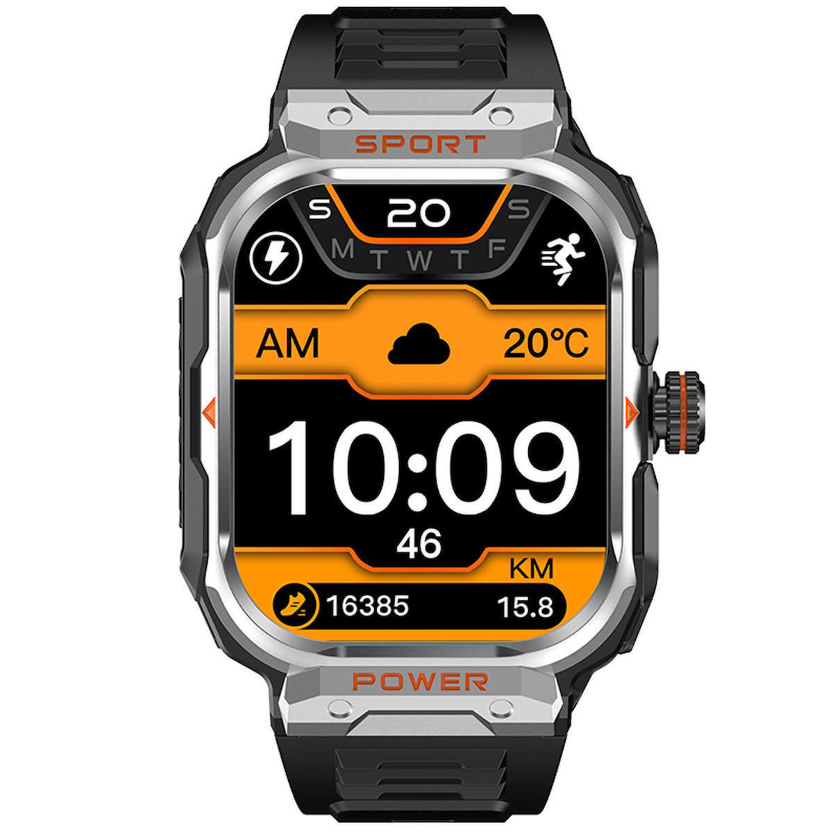 Smartwatch Microwear G55 Black Silicone view 2