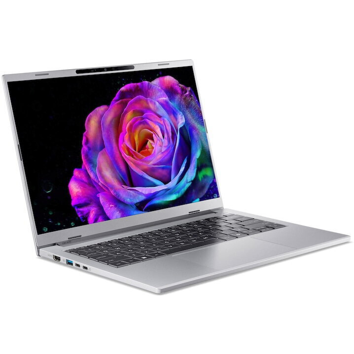 Acer Aspire 14 AI 14" OLED FHD+ (Ryzen AI 300 Series-7 350/16GB/1TB SSD/No OS) Pure Silver (International English Keyboard) view 3