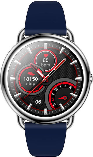 Βemi Cosmo 44mm Smartwatch with Heart Rate Monitor (Silver)