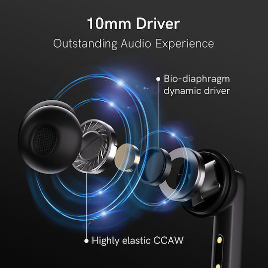 QCY T13 ANC In-ear Bluetooth Handsfree Earphones with Sweat Resistance and Charging Case Black view 3